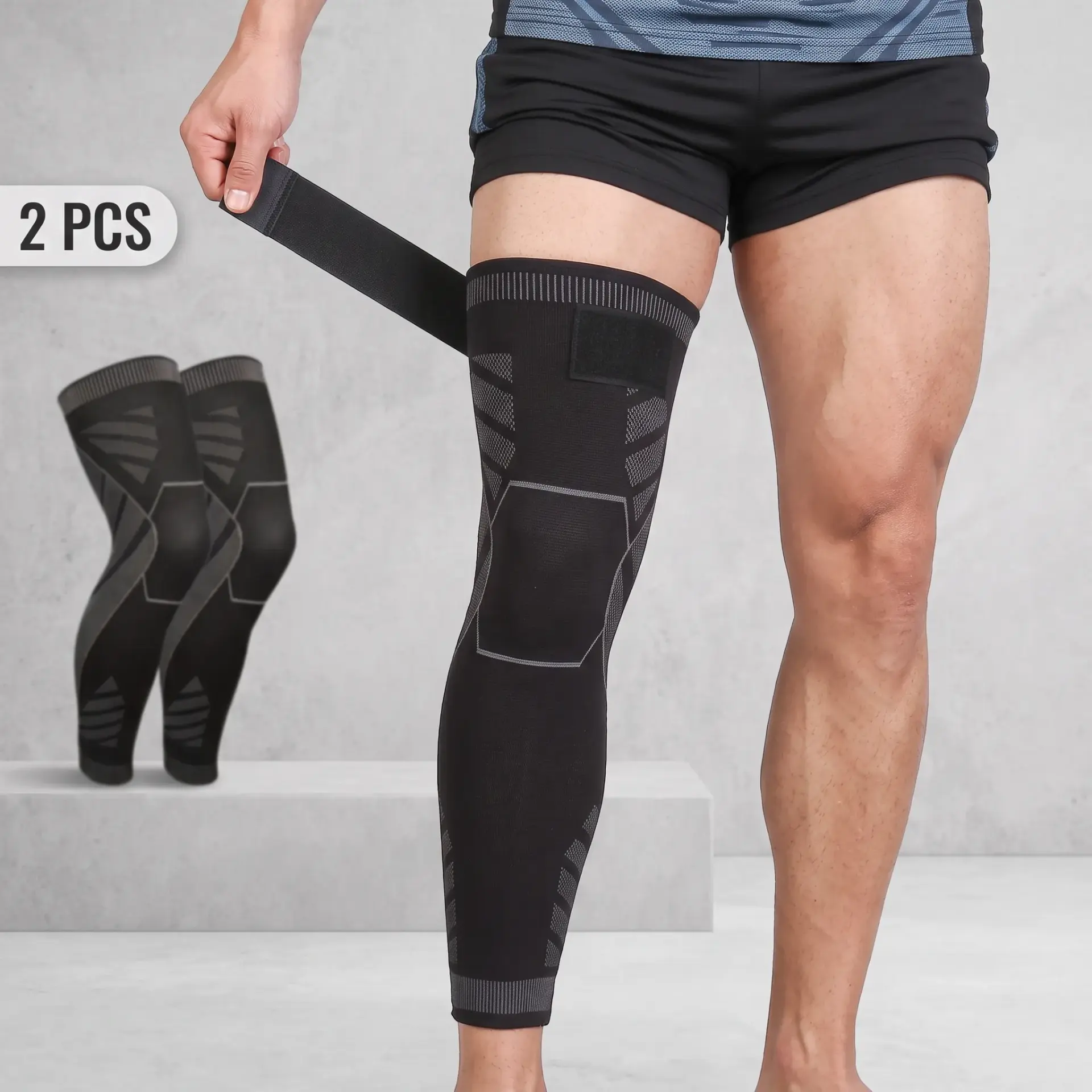 1 Pair - Knee Compression Support Sleeve Elastic Knee Brace For Pain Relief Sports Protection And Joint Stability (Random Color)