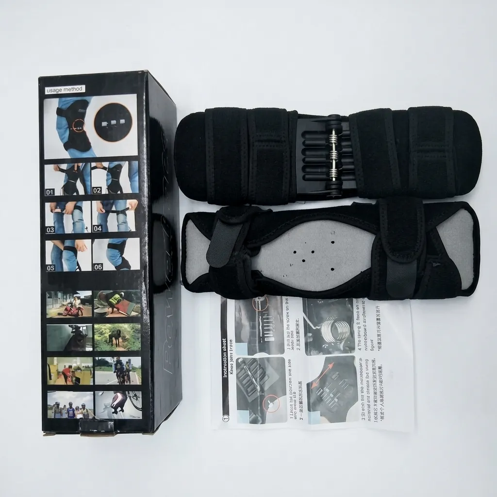 Joint Support Knee Pad Breathable Non slip Power Lift Spring Force Knee Booster Tendon Brace Band Pair